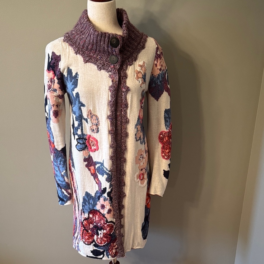 Sleeping on Snow Foret Cardigan Sweater Coat - Picture 2 of 12